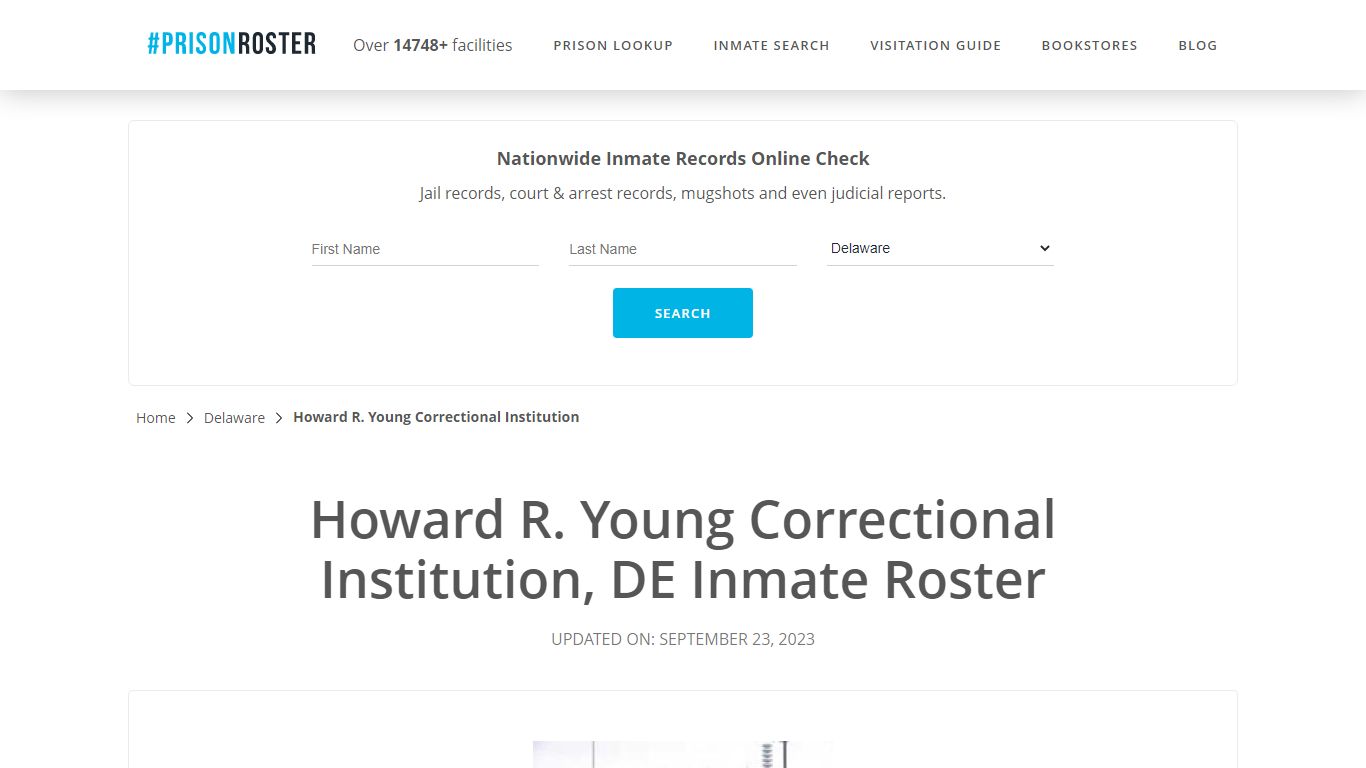 Howard R. Young Correctional Institution, DE Inmate Roster - Prisonroster